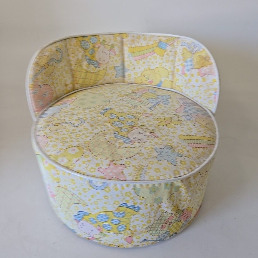 Vintage Retro 70's Kids Childs Padded Booster Seat Toddler Chair 60s